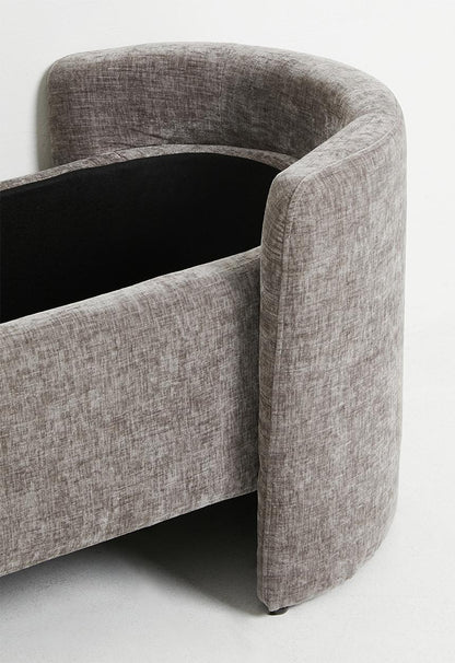 Cabo Storage Ottoman - Grey