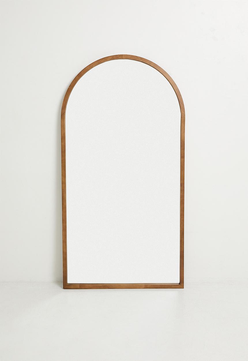 Wooden Arch Large Full Length Mirror - Natural