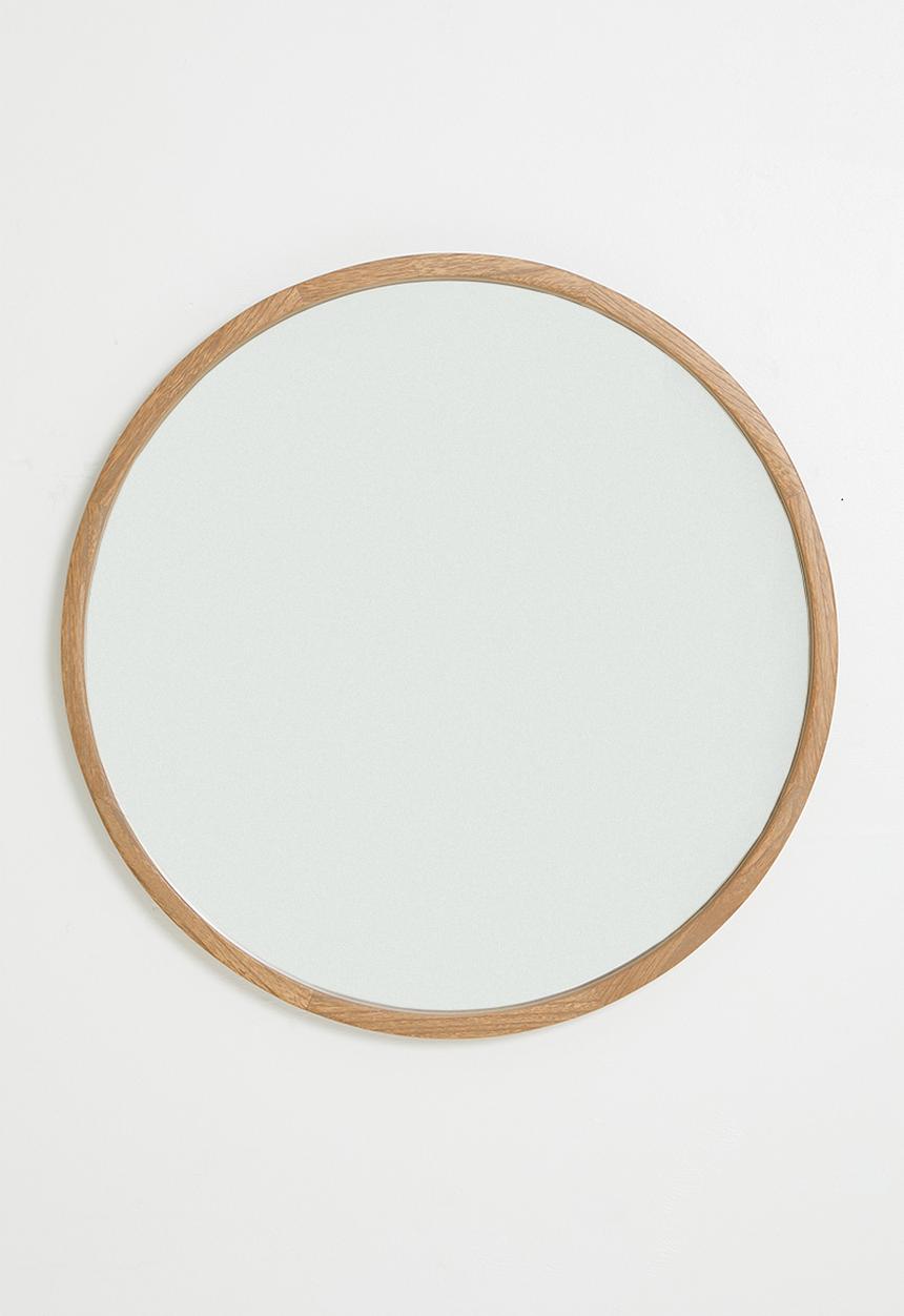 Mira round wooden mirror - Natural