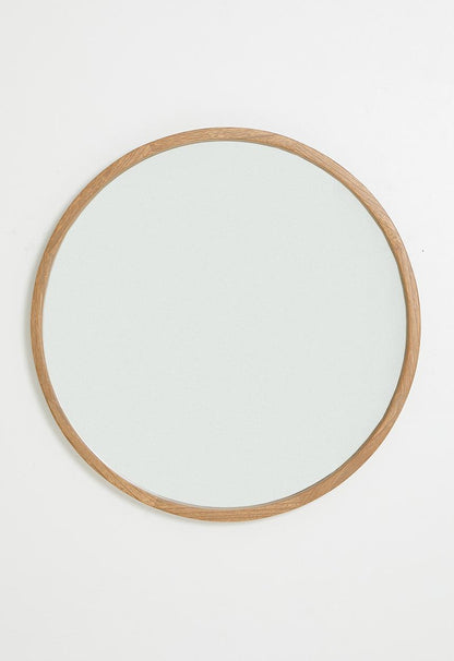Mira round wooden mirror - Natural