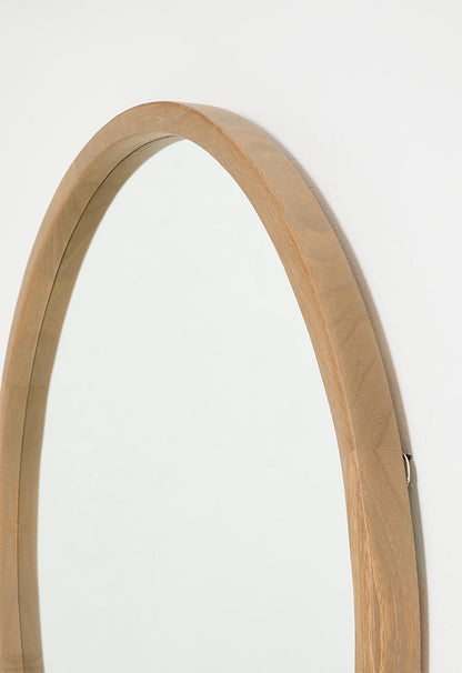 Mira round wooden mirror - Natural