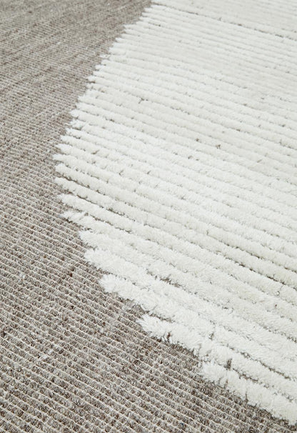 Geo Wool Tufted Rug Grey & Natural - 200 x 300