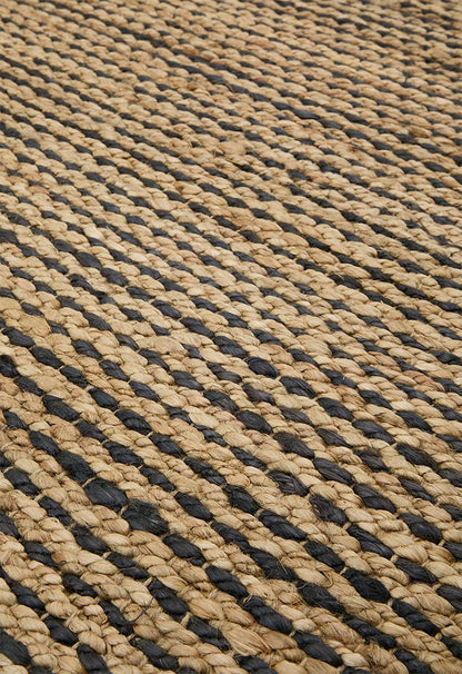 Handwoven Jute Rug Natural / Charcoal - 200x300