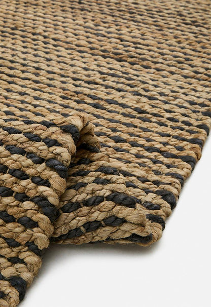 Handwoven Jute Rug Natural / Charcoal - 200x300