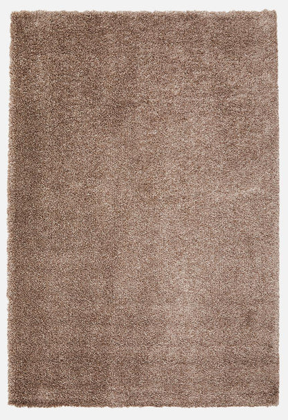 Plain gipsy shaggy rug brown - 200x300