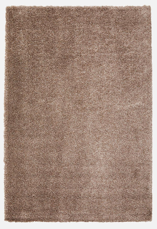 Plain gipsy shaggy rug brown - 200x300