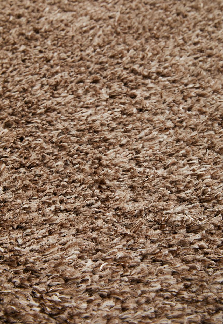 Plain gipsy shaggy rug brown - 200x300