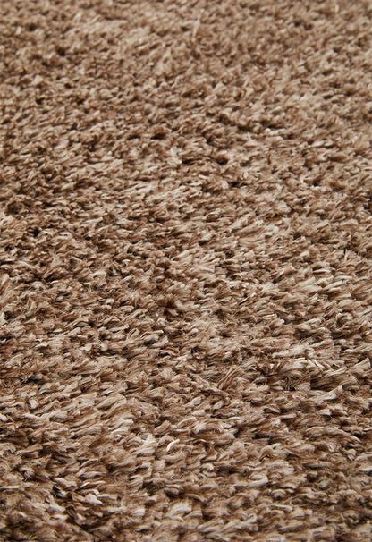 Plain gipsy shaggy rug brown - 200x300