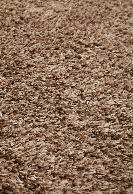 Plain gipsy shaggy rug brown - 200x300