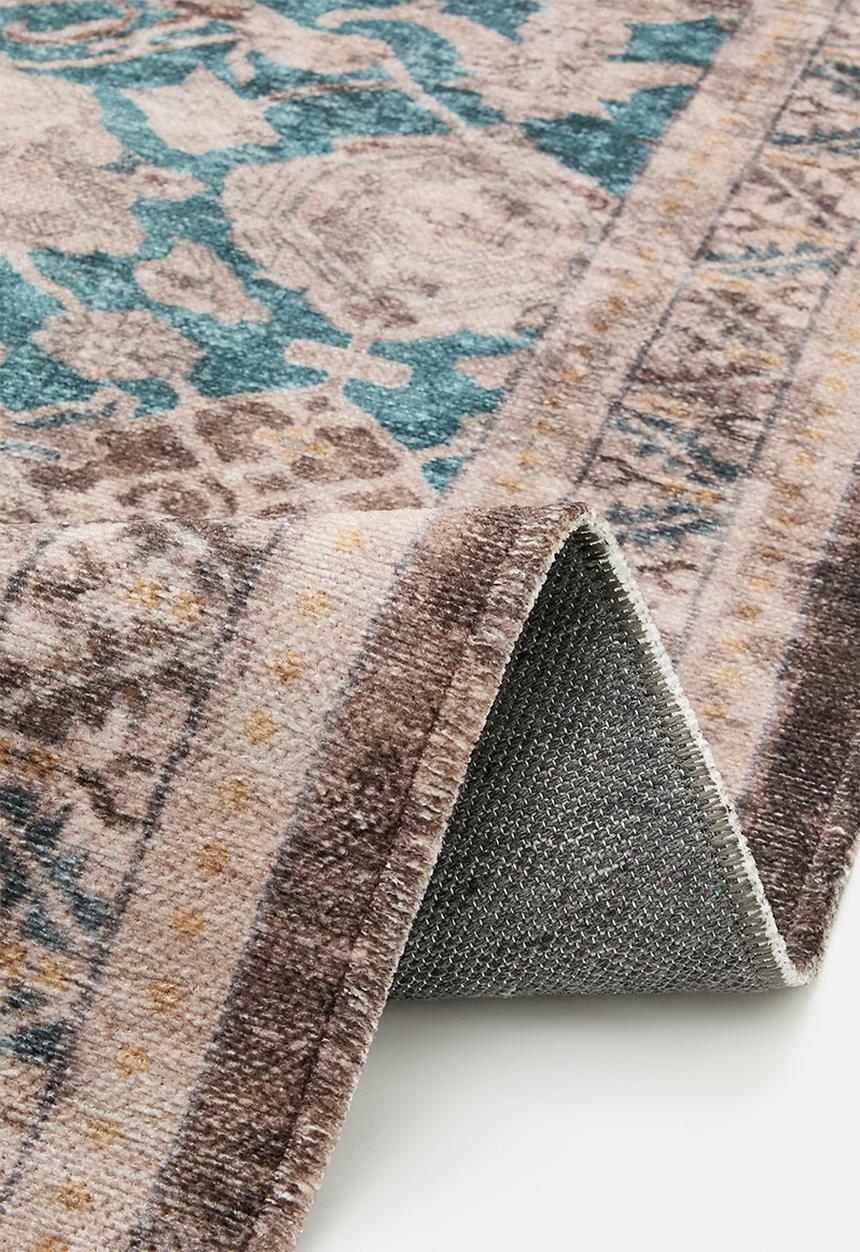 Eve Plush Woven Floral Rug Rust - 160x230