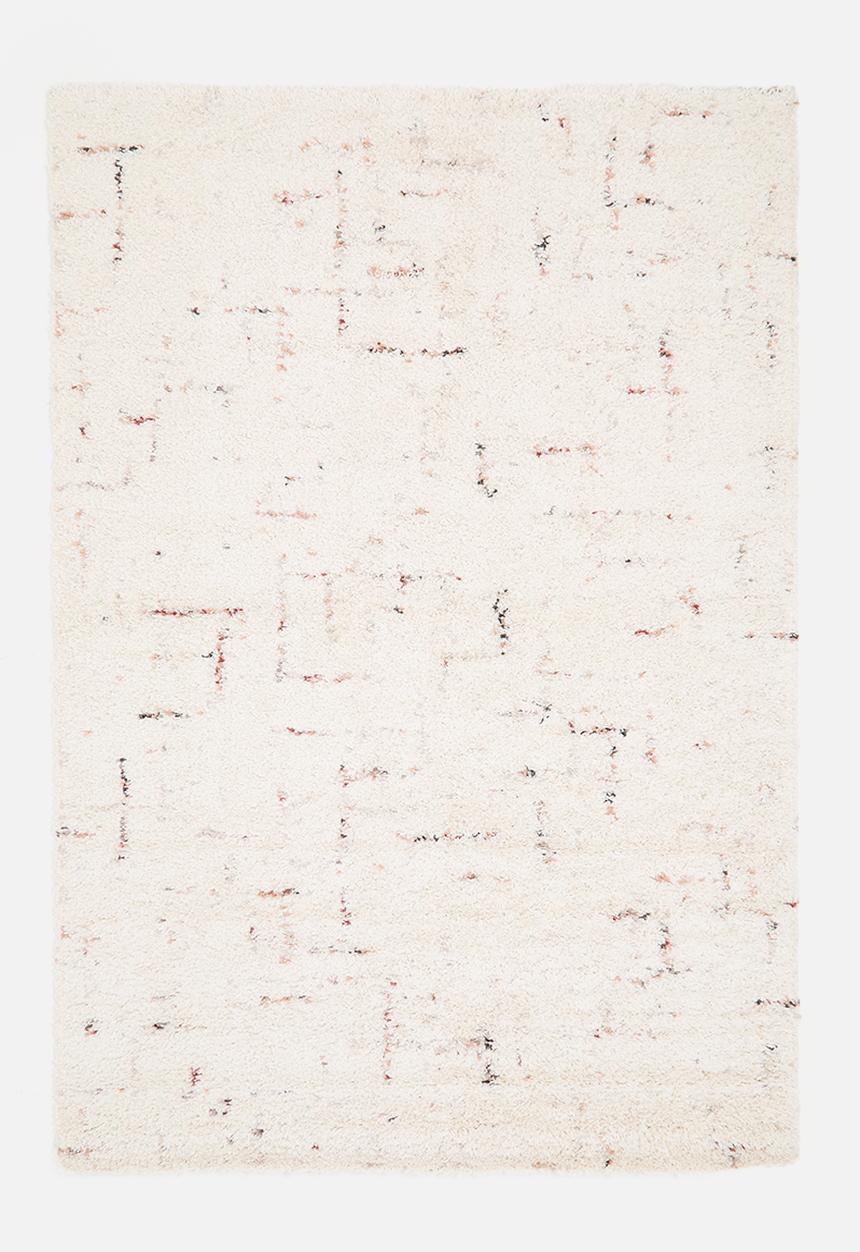 Shaggy Tetris rug natural - 160x230
