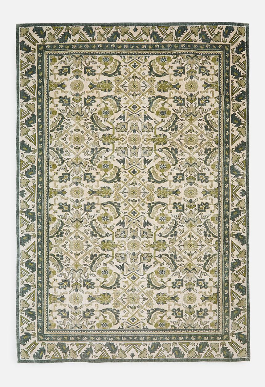 Jacquard Chenille Rug Green - 240 x 400