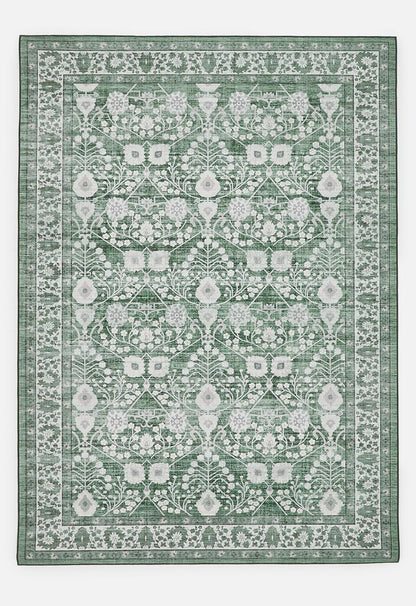Noa Floral Rug Olive - 160 x 230