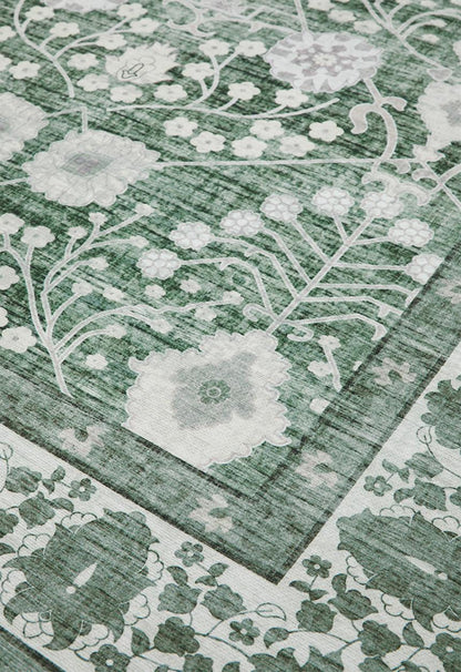 Noa Floral Rug Olive - 160 x 230