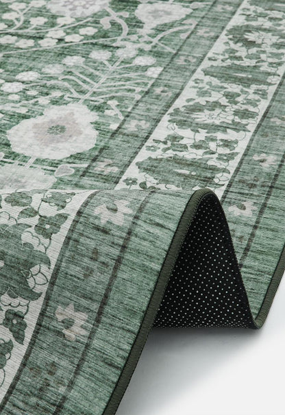 Noa Floral Rug Olive - 160 x 230