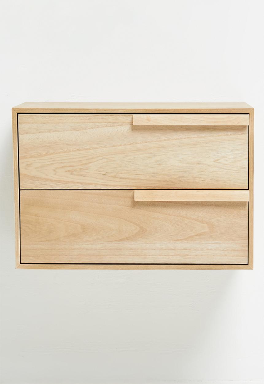 Amal Floating Bedside Table - Natural.