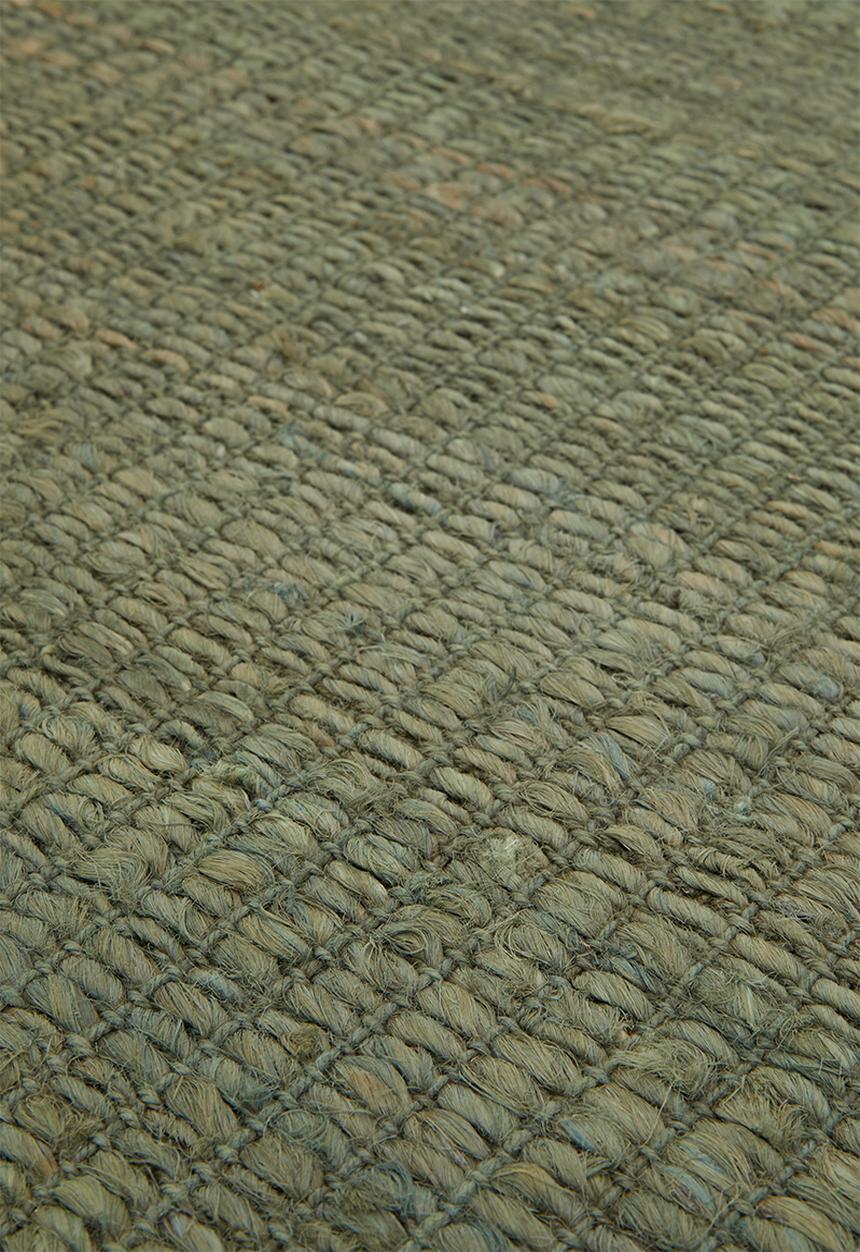 Boston Round Jut Rug Olive - 200cm Diameter