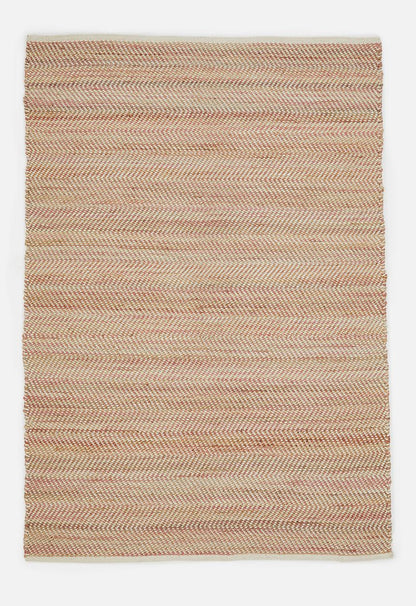 Herringbone Jute Dhurrie Rose - 200x300