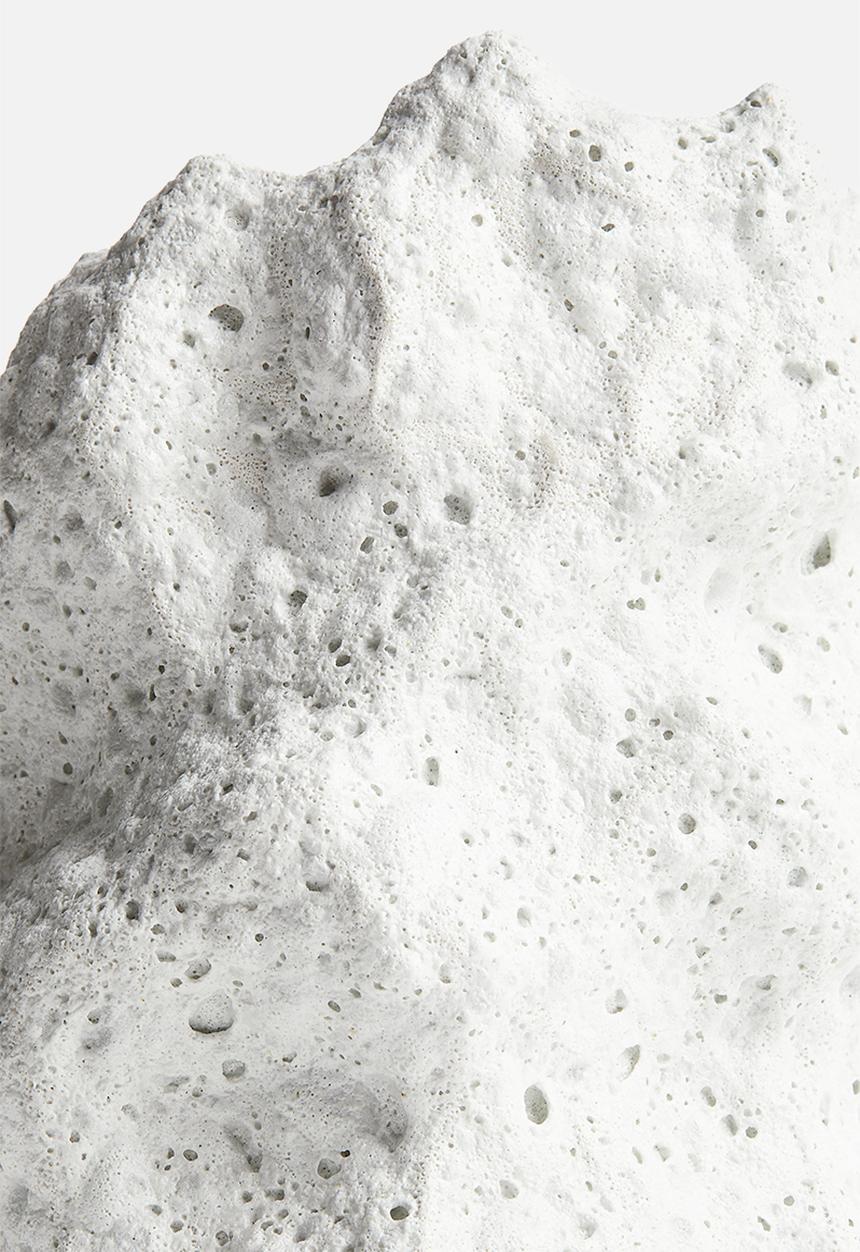 Lava Stone-Look Vase – White