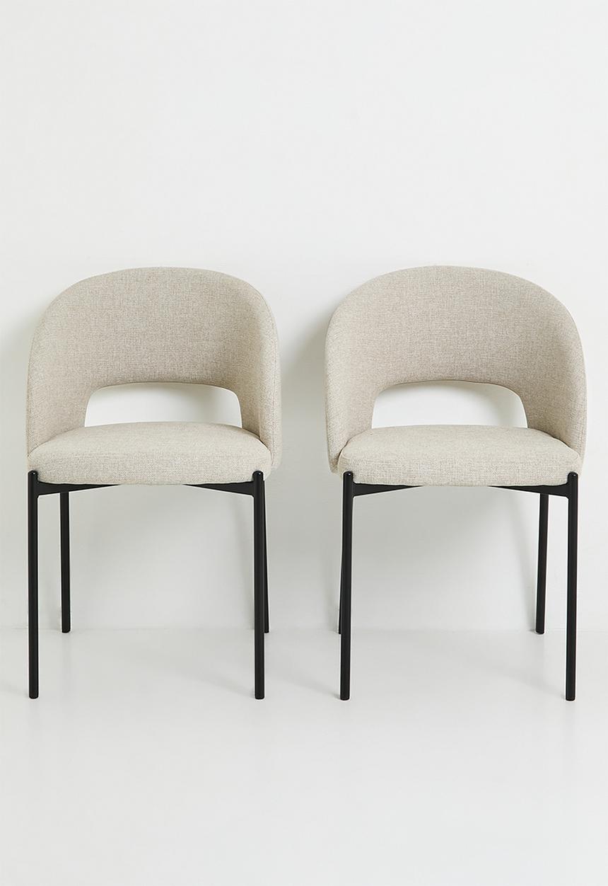 Toke Dining Chair Set Of 2 - Beige