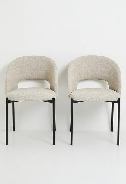 Toke Dining Chair Set Of 2 - Beige
