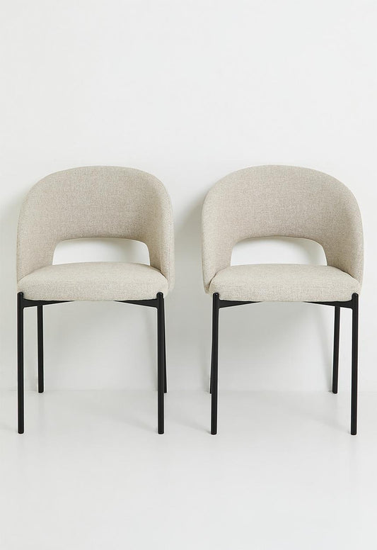 Toke Dining Chair Set Of 2 - Beige