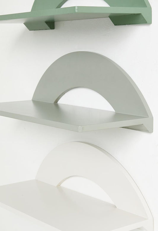 Sunrise shelf set of 3 - green 48cm x 20cm x 15.5cm