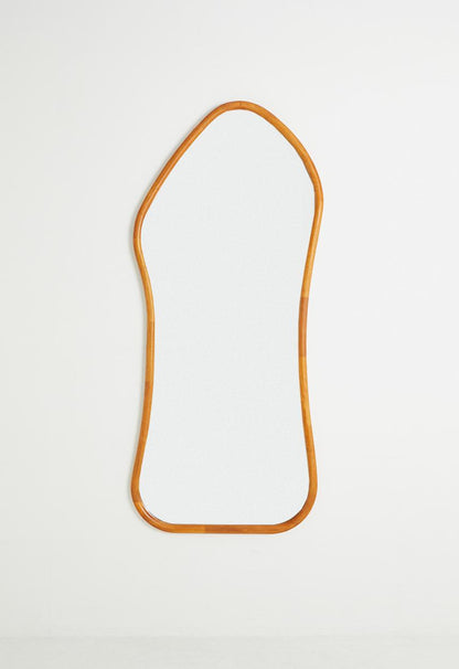 Wooden Oranic Shape Mirror - Natural