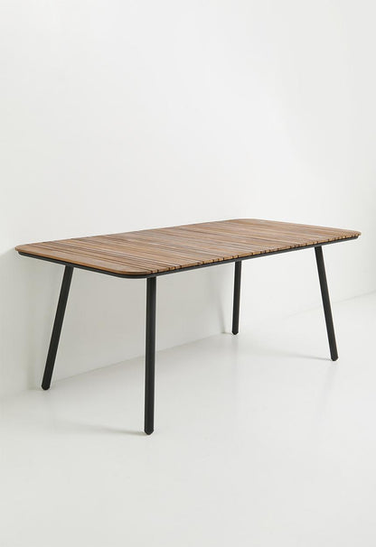 LORAIN outdoor dining table-natural 180cm L x 90cm W x 73.5cm H