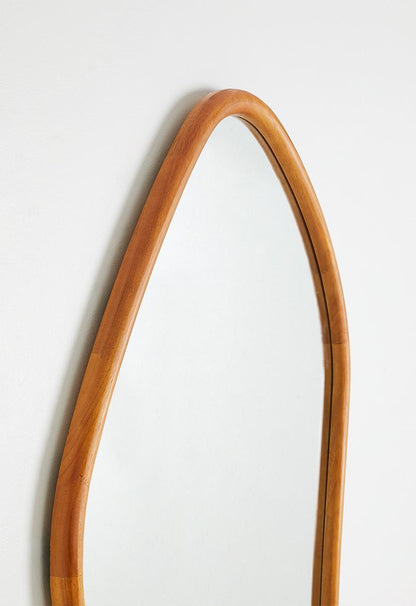 Wooden Oranic Shape Mirror - Natural