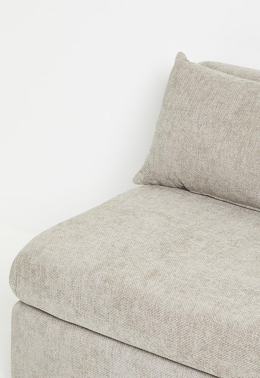 Starya armless 2 seater - stone