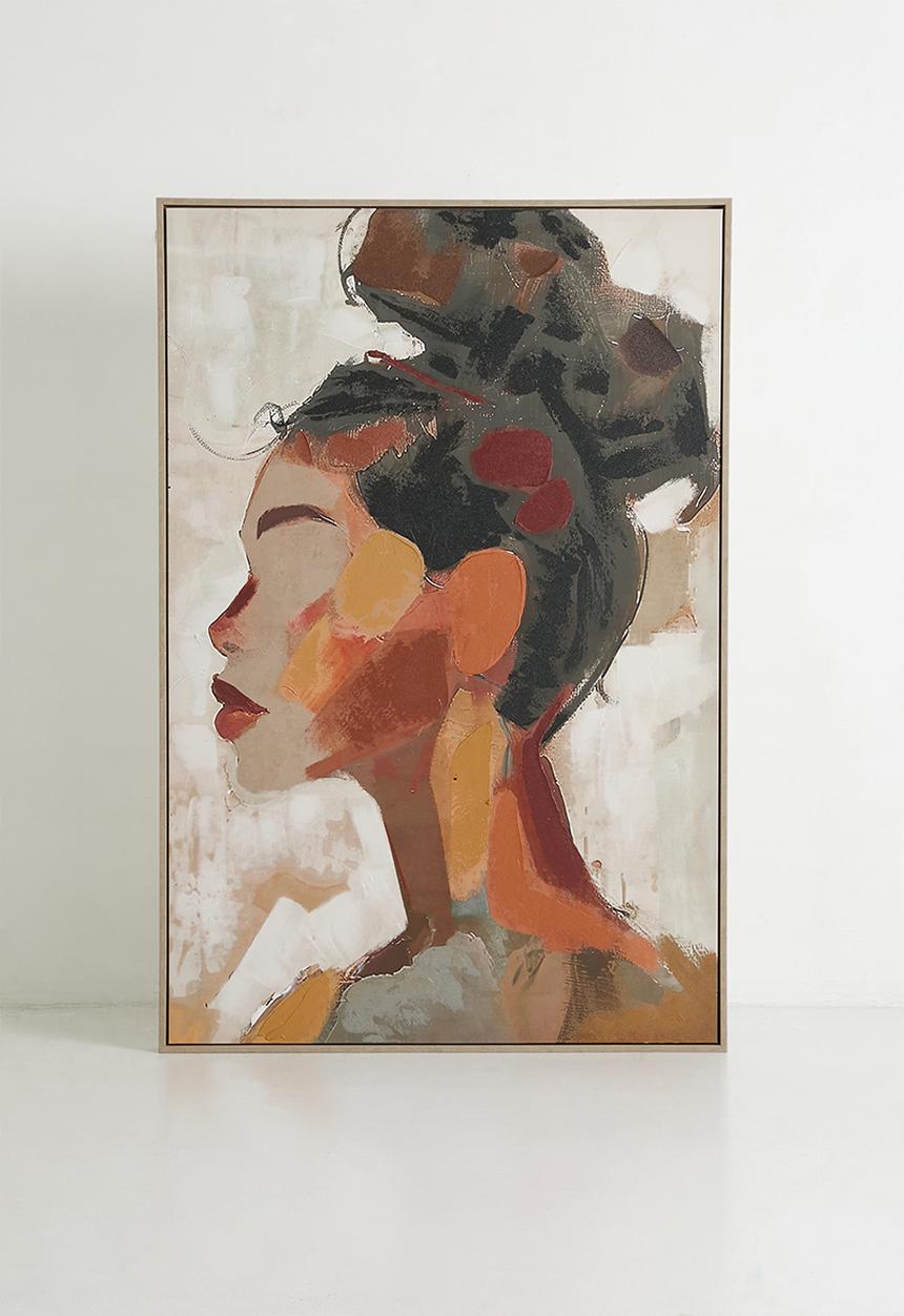 Wall Frame Canvas Brown
