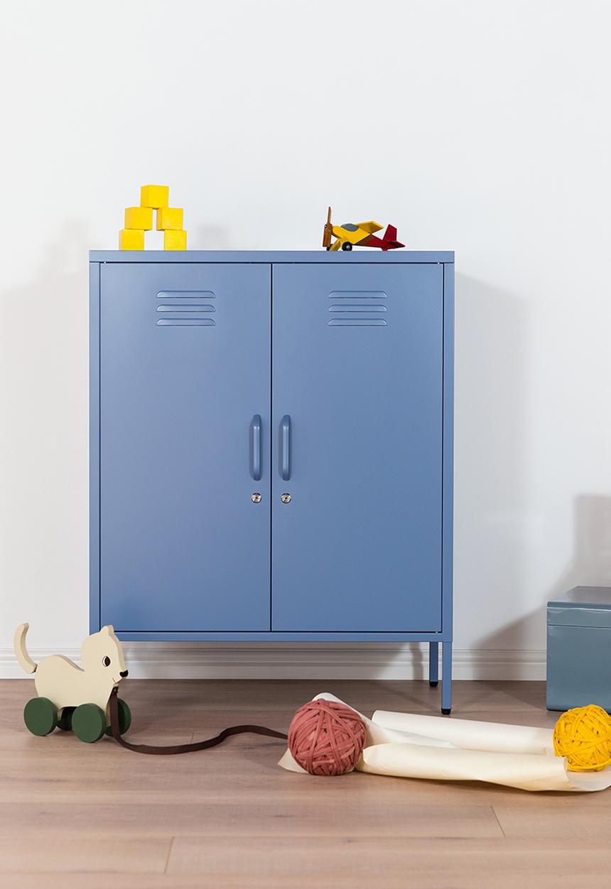 Popstrukt Sugar cube storage cabinet - pigeon blue