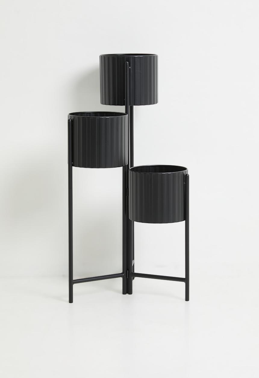 Trio Metal Planter - Black