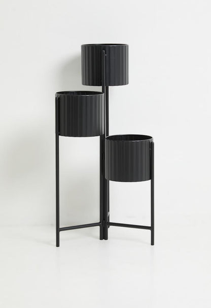 Trio Metal Planter - Black