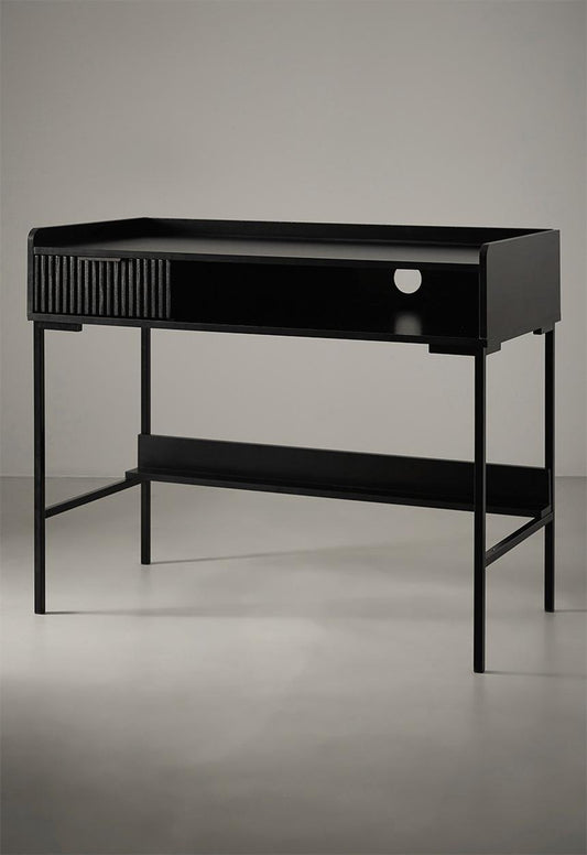 Optima Desk - Black 85.7cm H x 110.5cm L x 55cm W
