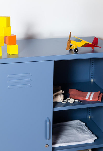 Popstrukt Sugar cube storage cabinet - pigeon blue