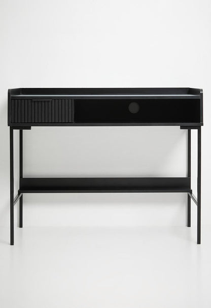 Optima Desk - Black 85.7cm H x 110.5cm L x 55cm W