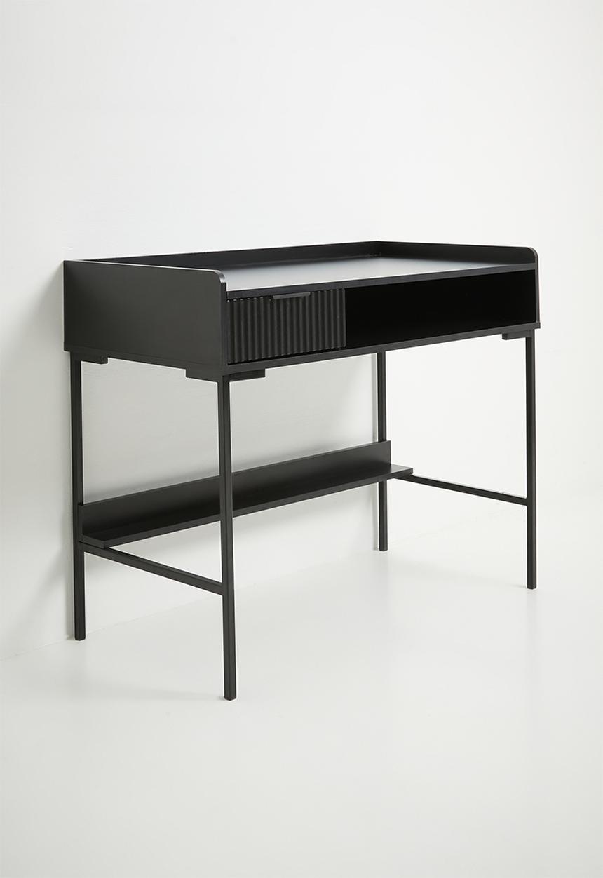Optima Desk - Black 85.7cm H x 110.5cm L x 55cm W