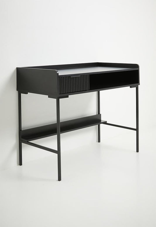 Optima Desk - Black 85.7cm H x 110.5cm L x 55cm W