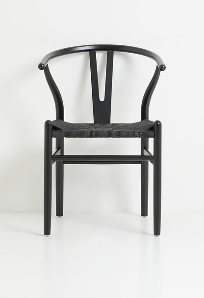 Harmony solid wood dining chair - black