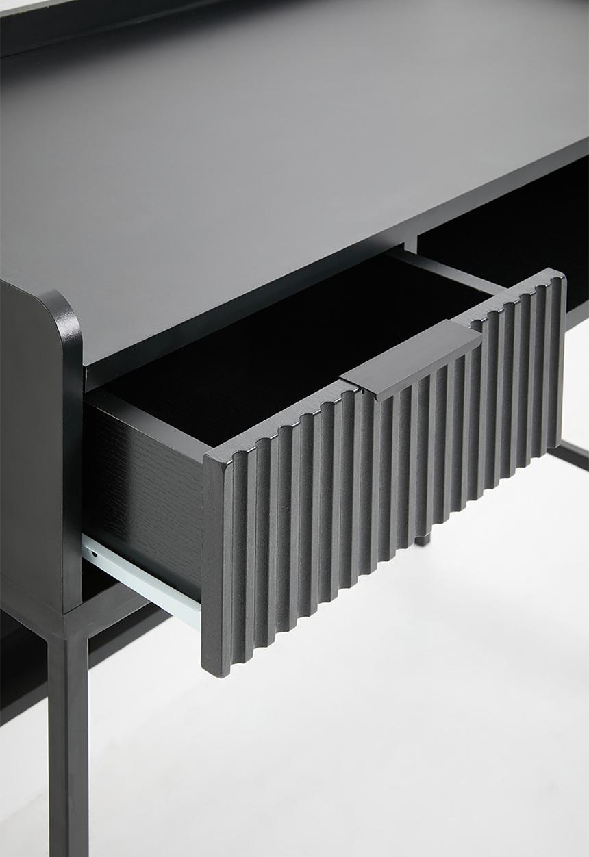 Optima Desk - Black 85.7cm H x 110.5cm L x 55cm W