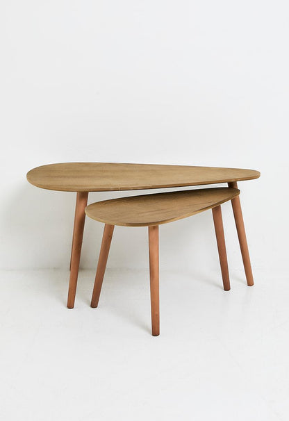 Retro Flow Nesting Tables - Natural