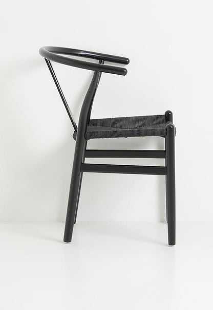 Harmony solid wood dining chair - black