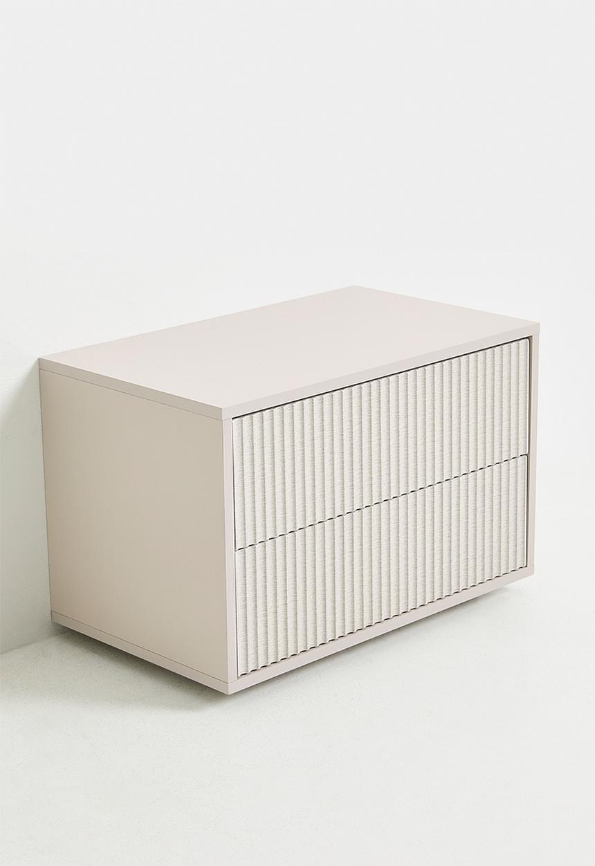 Alto 2 Drawer Pedestal - Taupe
