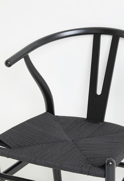 Harmony solid wood dining chair - black