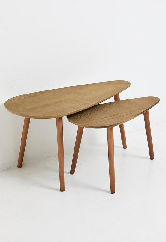 Retro Flow Nesting Tables - Natural