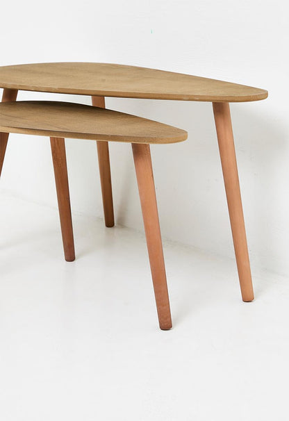 Retro Flow Nesting Tables - Natural