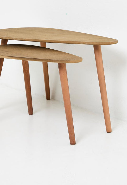 Retro Flow Nesting Tables - Natural