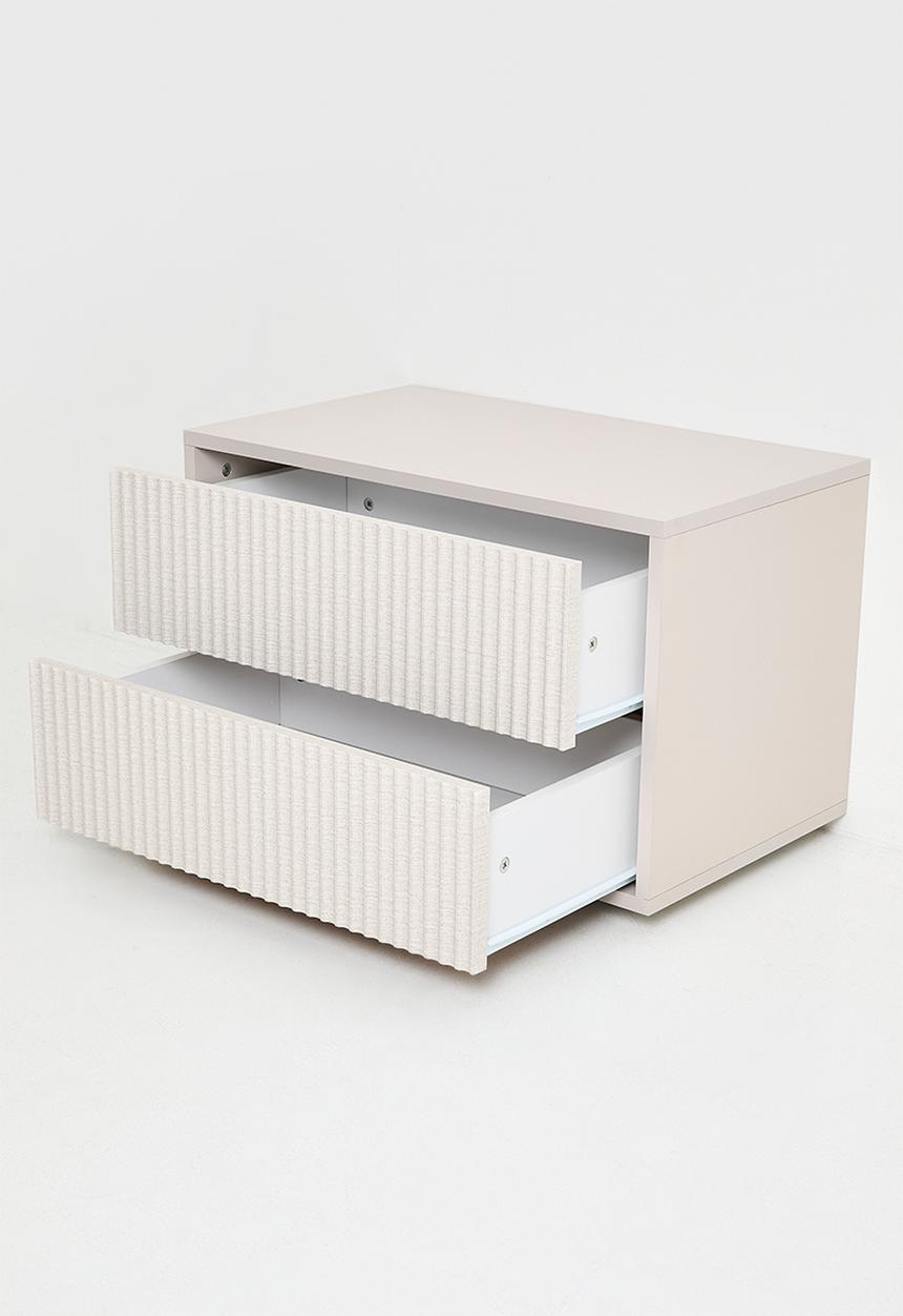 Alto 2 Drawer Pedestal - Taupe